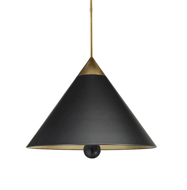 Подвесной светильник Cleo Pendant Brass & Black Черный Латунь в Воронеже | Loft Concept 