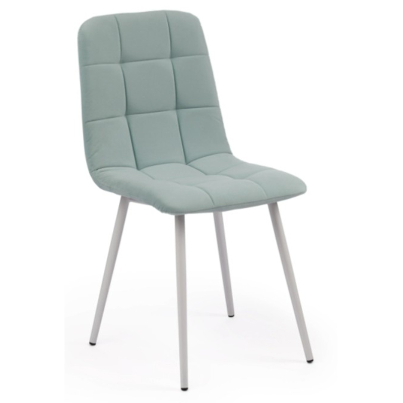 Стул Nancy Velour Light Blue Chair Светло-голубой Черный в Воронеже | Loft Concept 