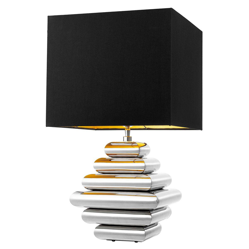 Настольная лампа Eichholtz Table Lamp Belmond Никель Черный в Воронеже | Loft Concept 