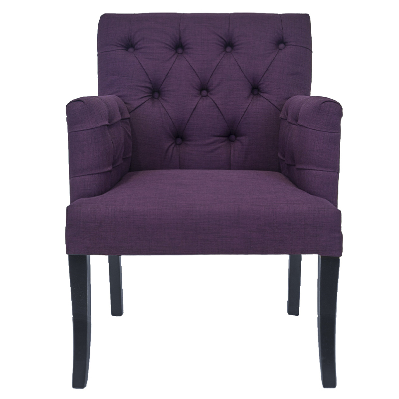 Кресло Addison Chic Armchair purple flax Фиолетовый Черный в Воронеже | Loft Concept 