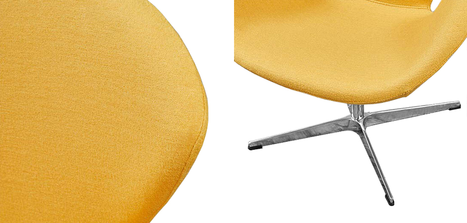 Кресло Swan Chair Yellow - фото №1