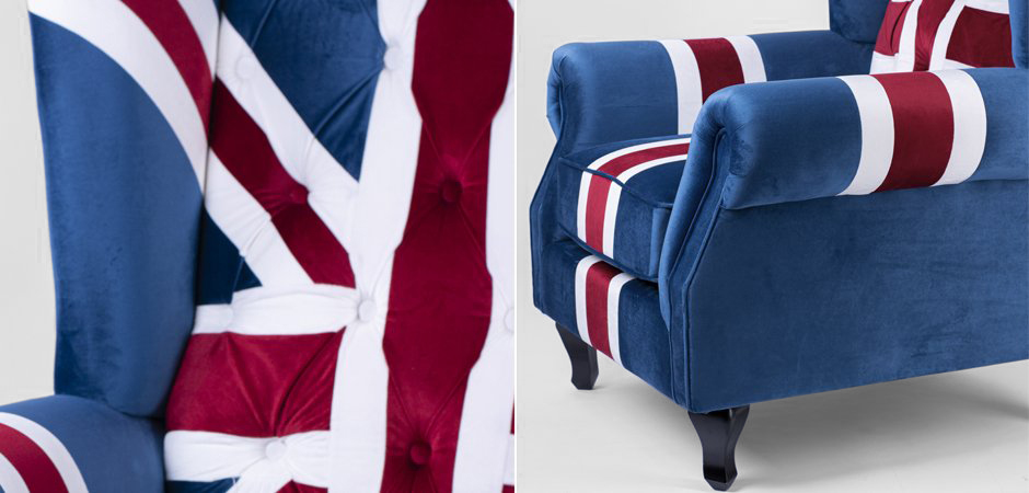 Кресло Armchair Union Jack velvet Кресло Armchair Union Jack velvet - Loft-Concept в Воронеже