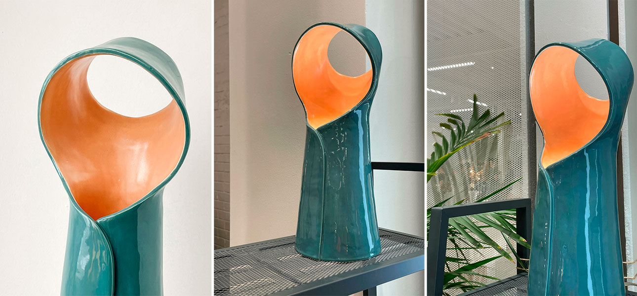 Настольная лампа  NUN зелёная - фото №1