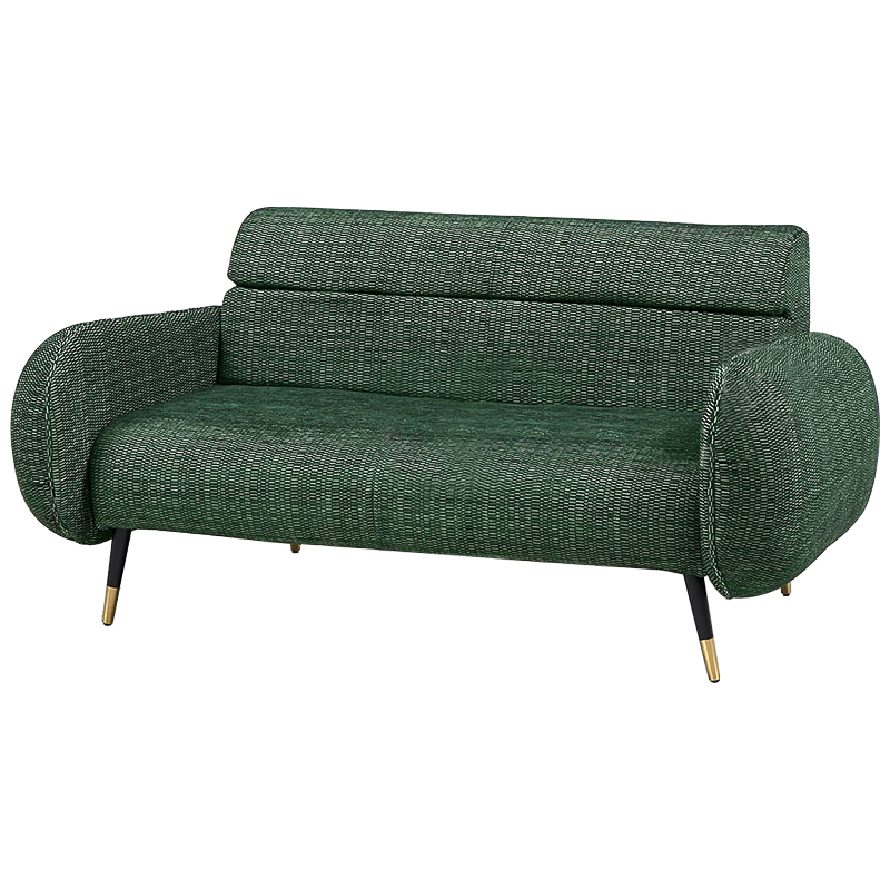 Диван Hebert Sofa Green M Зеленый Зеленый Черный Латунь в Воронеже | Loft Concept 