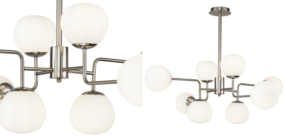Люстра Tiepolo Ball Chandelier Nickel 8 Люстра Tiepolo Ball Chandelier Nickel 8 - Loft-Concept в Воронеже