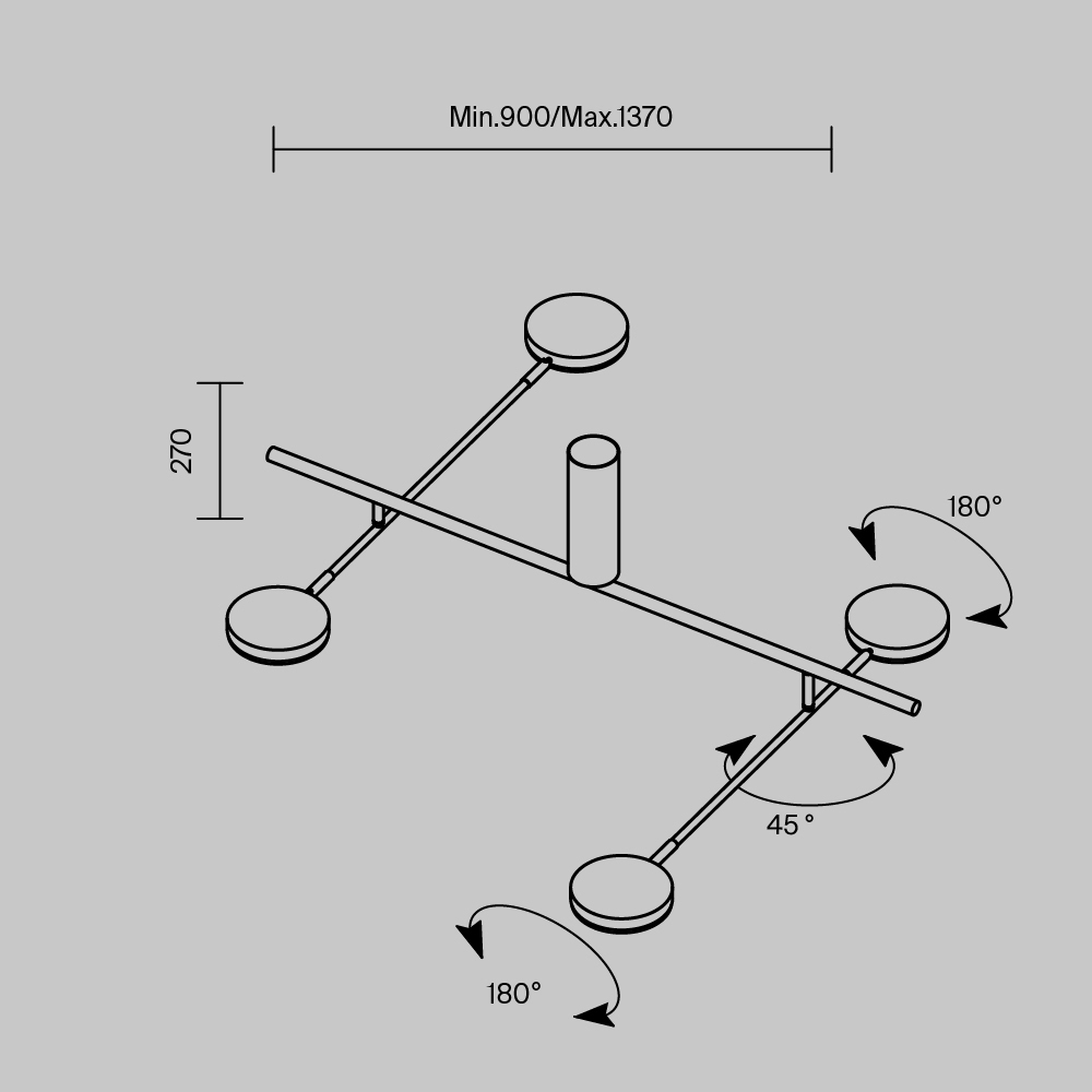 Потолочный светильник Fad 3000К 26Вт в Воронеже