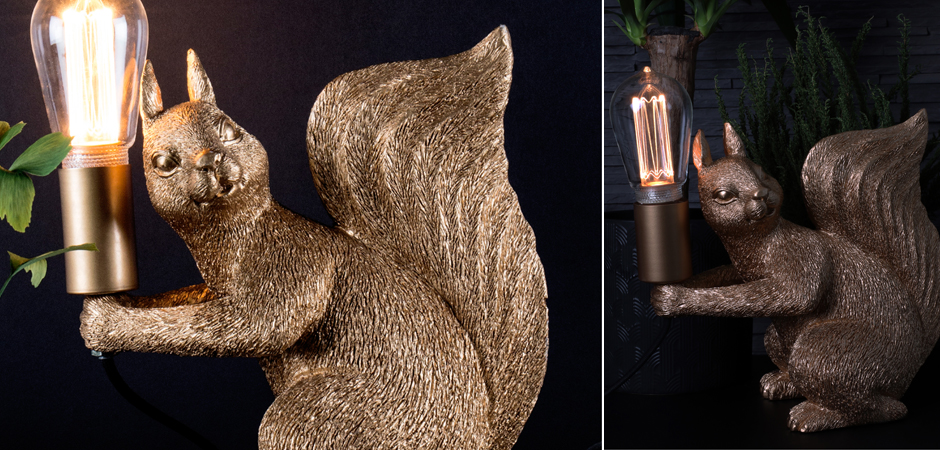 Настольная лампа Piff Table Gold Золотая белка Настольная лампа Piff Table Gold Золотая белка - Loft-Concept в Воронеже