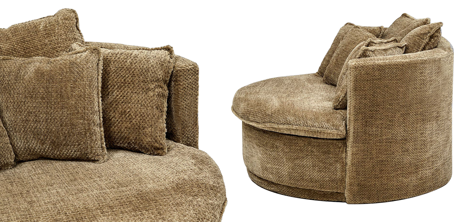 Кушетка круглая Endeavor Chair Коричневая - фото