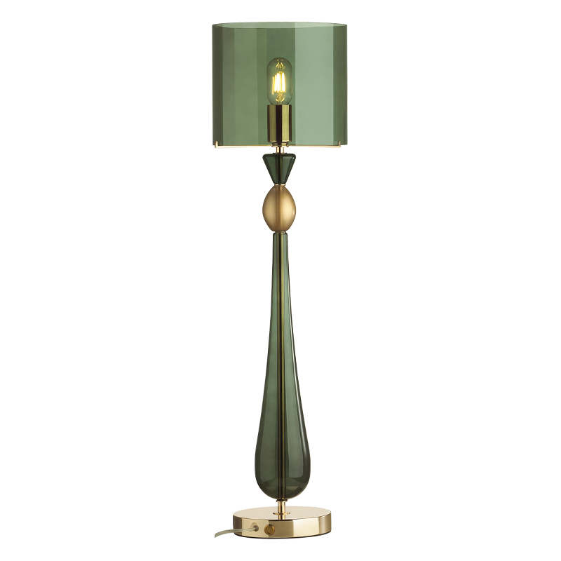 Настольная лампа Roser Green Table Lamp Зеленый Золотой в Воронеже | Loft Concept 