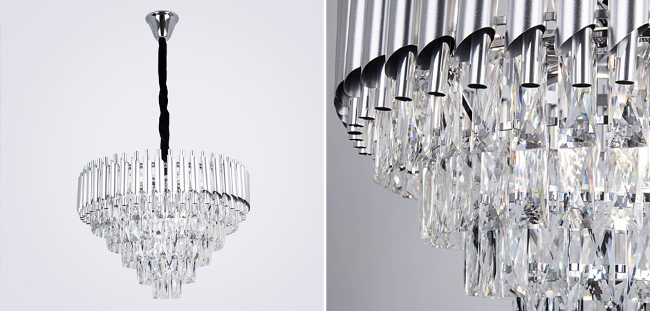 Круглая многоярусная люстра Empire Crystal Silver Круглая многоярусная люстра Empire Crystal Silver - Loft-Concept в Воронеже