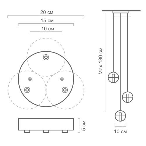 Люстра Bocci 14.3 Three Pendant Led Crystal Glass Ball 3 в Воронеже