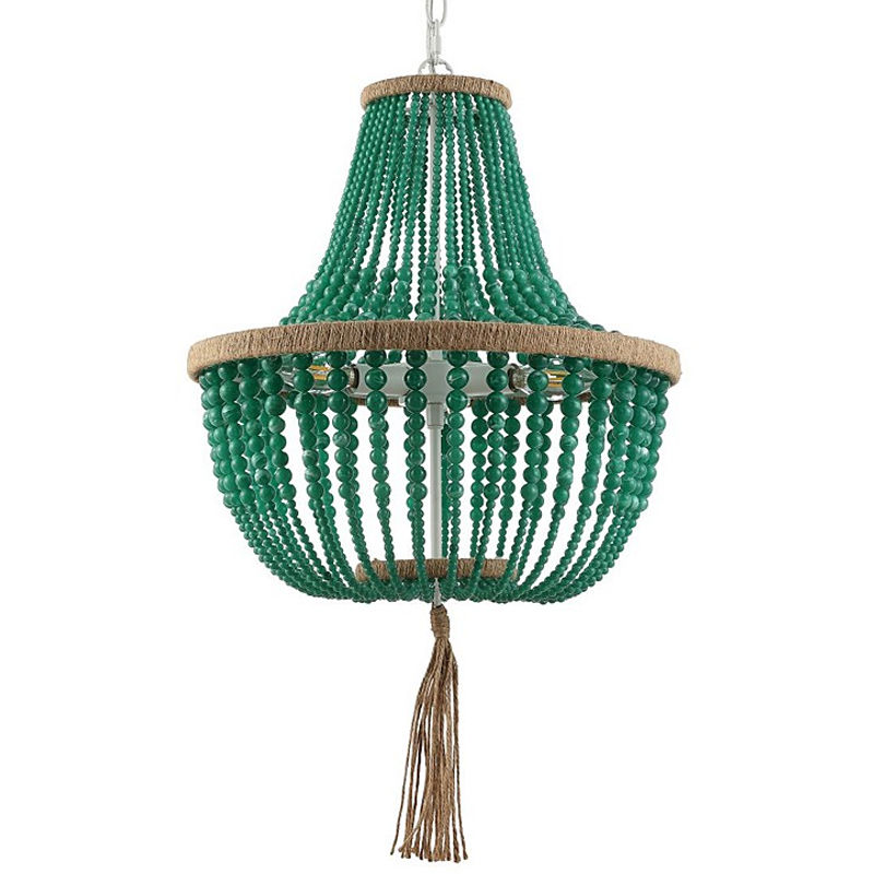 Люстра каплевидной формы украшенная зелеными круглыми бусинами Green Beads Chandelier Зеленый Нефрит Люстра каплевидной формы украшенная зелеными круглыми бусинами Green Beads Chandelier Зеленый Нефрит в Воронеже | Loft Concept