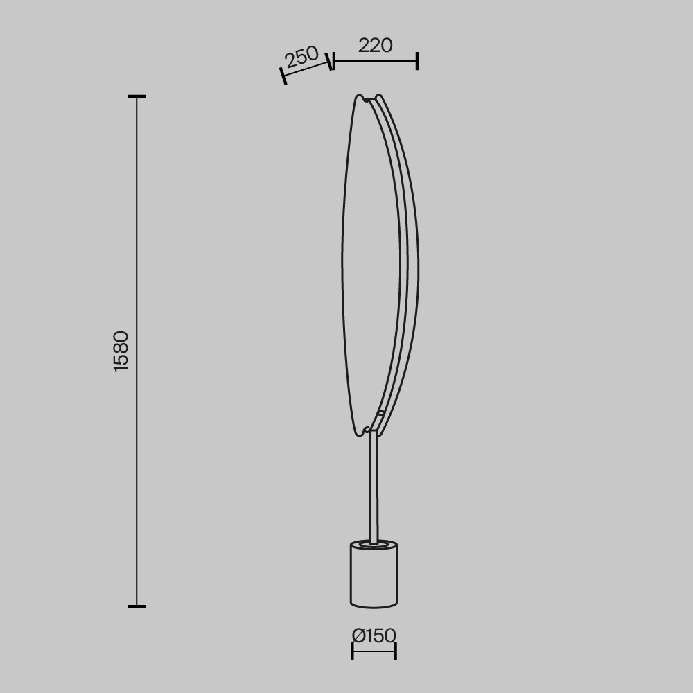 Напольный торшер светодионый Breeze 3000К 33Вт в Воронеже