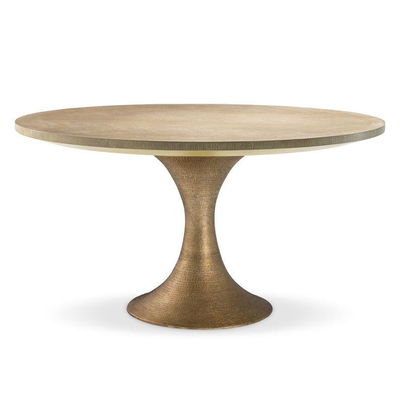 Обеденный стол Eichholtz DINING TABLE MELCHIOR ROUND brass Латунь в Воронеже | Loft Concept 