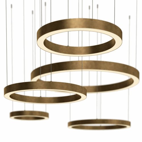 Люстра Light Ring Horizontal von Henge Глянцевое золото Латунь в Воронеже | Loft Concept 