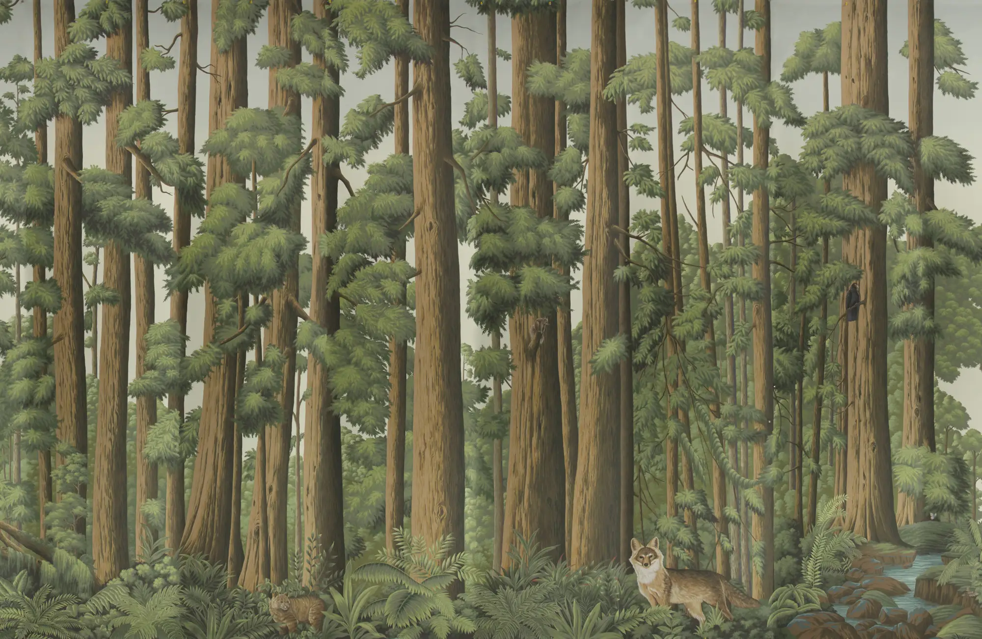 Обои ручная роспись Redwoods Colourway SC-281 on scenic paper Обои ручная роспись Redwoods Colourway SC-281 on scenic paper - постер Loft-Concept в Воронеже