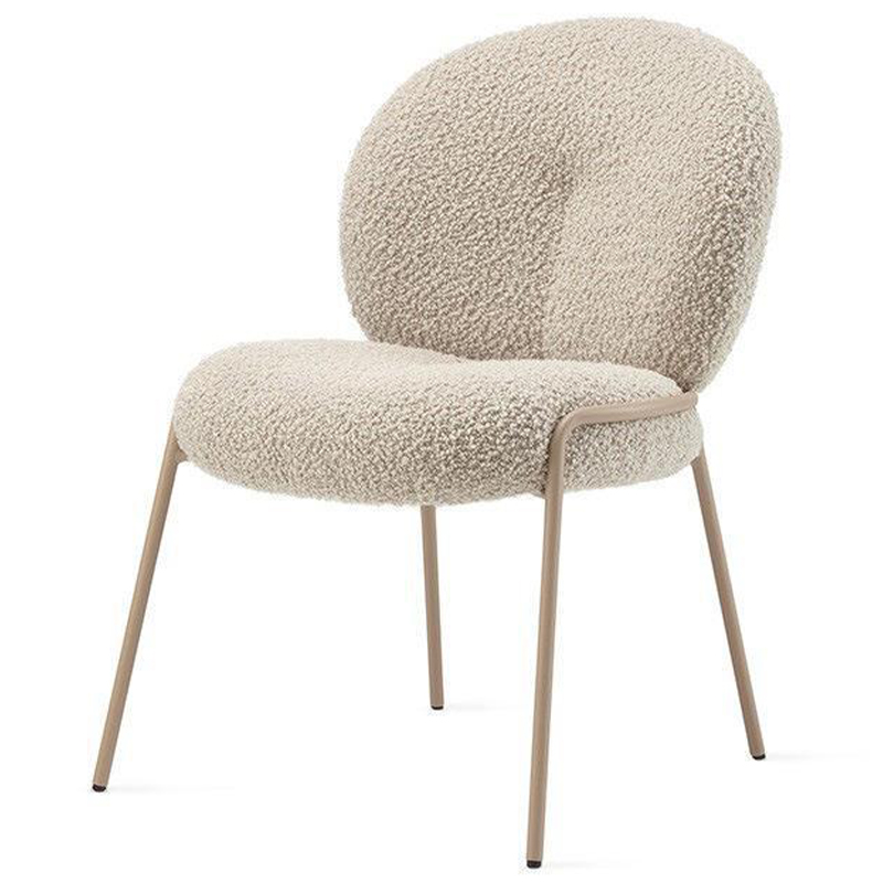 Стул Lyons Boucle Chair Бежевый Золотой в Воронеже | Loft Concept 