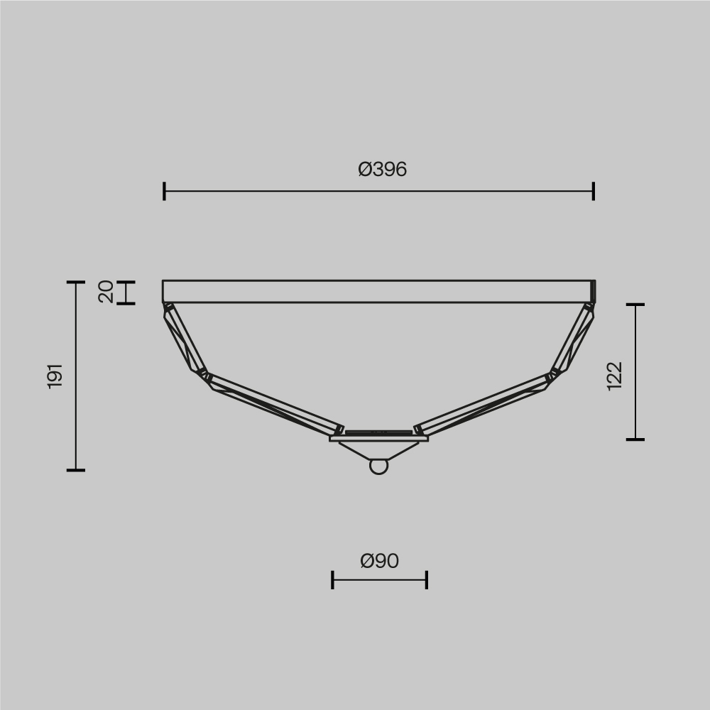 Потолочный светильник Facet E14х4 в Воронеже