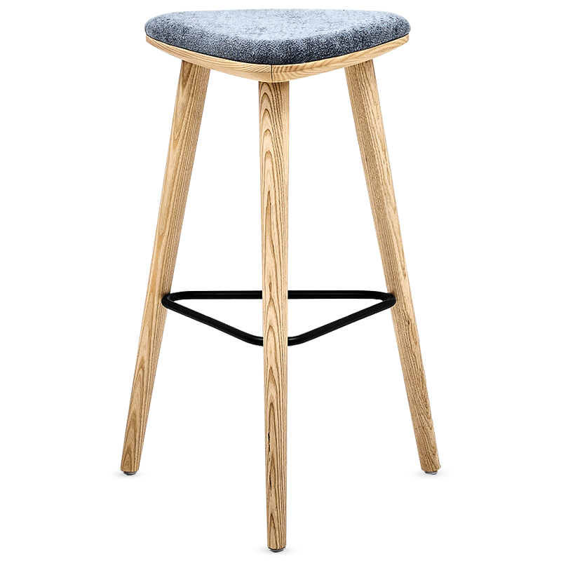 Барный стул Bitan Stool Черный Древесина Серый в Воронеже | Loft Concept 