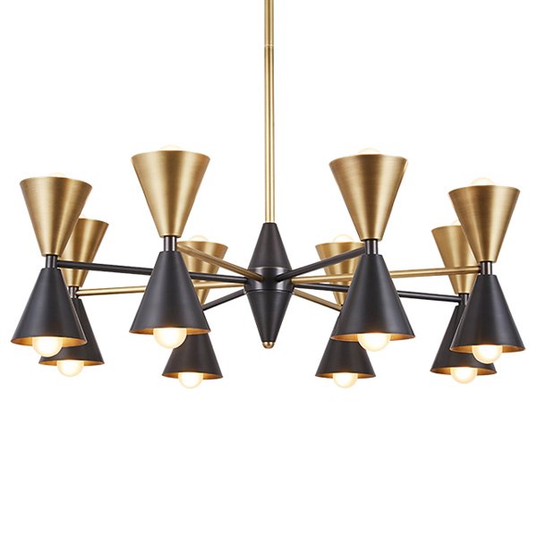 Люстра CAIRO CHANDELIER BLACK AND GOLD Золотой Черный в Воронеже | Loft Concept 