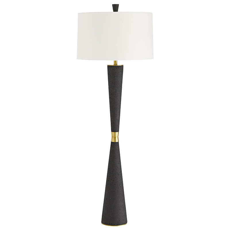 Торшер Arteriors GROM FLOOR LAMP Золотой Белый Черный в Воронеже | Loft Concept 