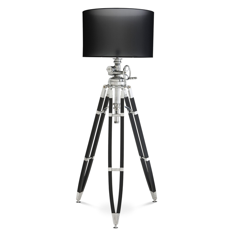 Торшер Eichholtz Floor Lamp Royal Marine Black Черный Алюминий в Воронеже | Loft Concept 