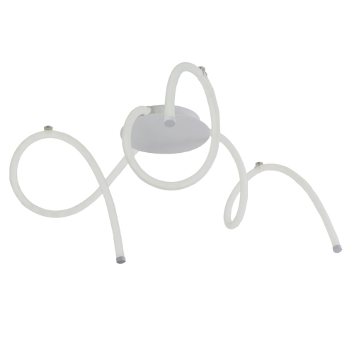 Люстра белого цвета с тремя изогнутыми светодиоидными плафонами Luke Lampco Tracer Lamp Белый в Воронеже | Loft Concept 