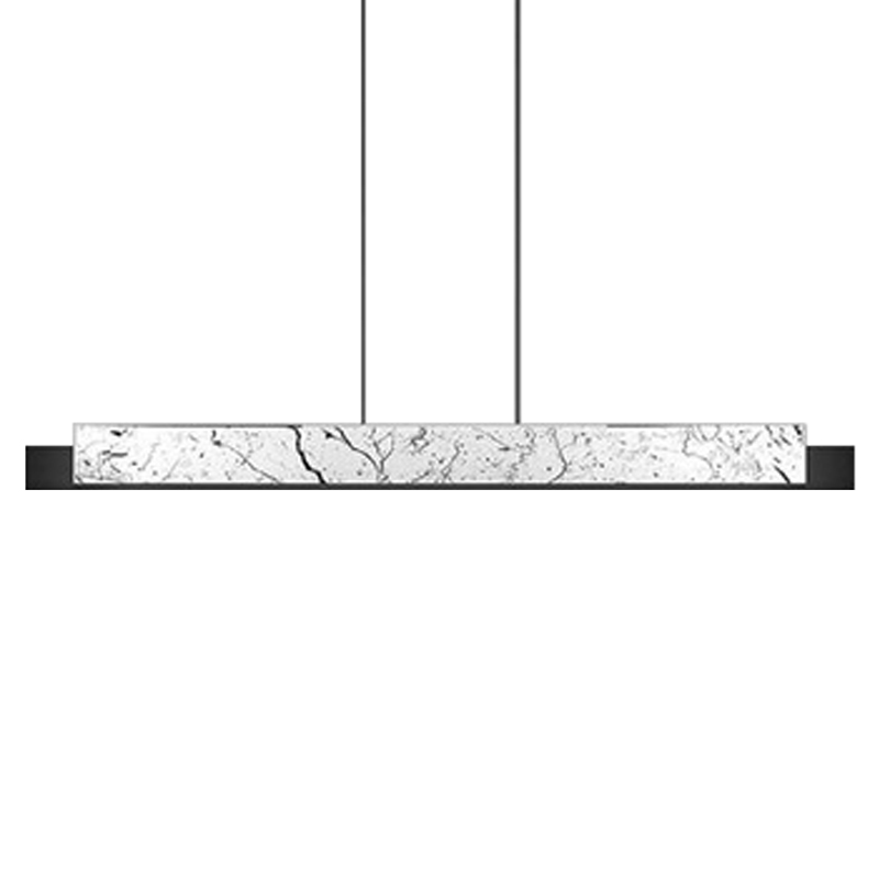 Люстра Leonce Marble Linear Chandelier White Черный Белый Мрамор Bianco в Воронеже | Loft Concept 