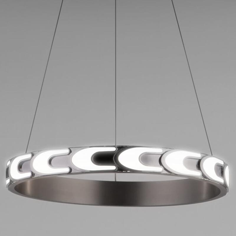 Люстра Maoris Ring Horizontal Chandelier D45 Никель Сатин в Воронеже | Loft Concept 