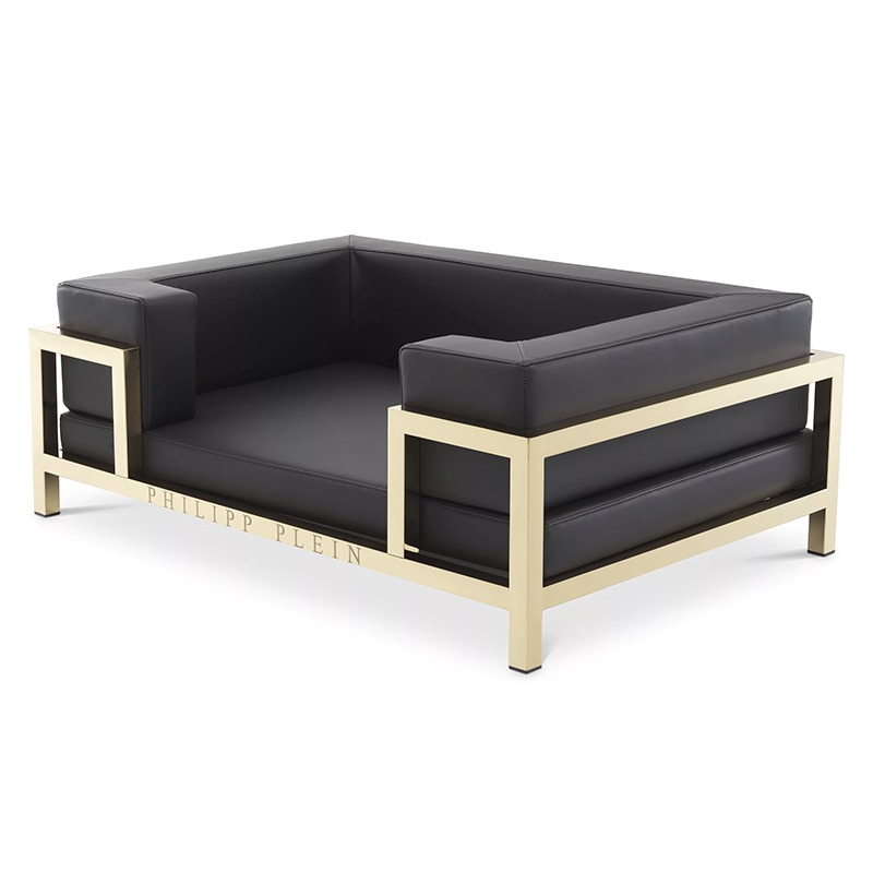 Лежанка для домашних животных Philipp Plein Dogbed High Conic XL Gold Черный Золотой Лежанка для домашних животных Philipp Plein Dogbed High Conic XL Gold Черный Золотой в Воронеже | Loft Concept