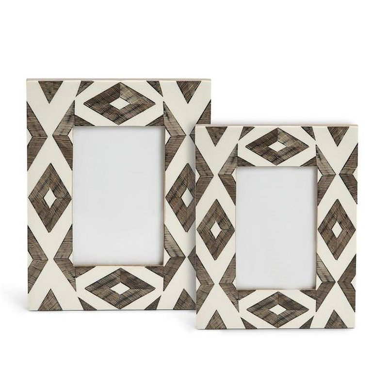 Фоторамка кость Ethnic Indian Wood Bone Inlay photo frame ivory ( слоновая кость ) Коричневый в Воронеже | Loft Concept 