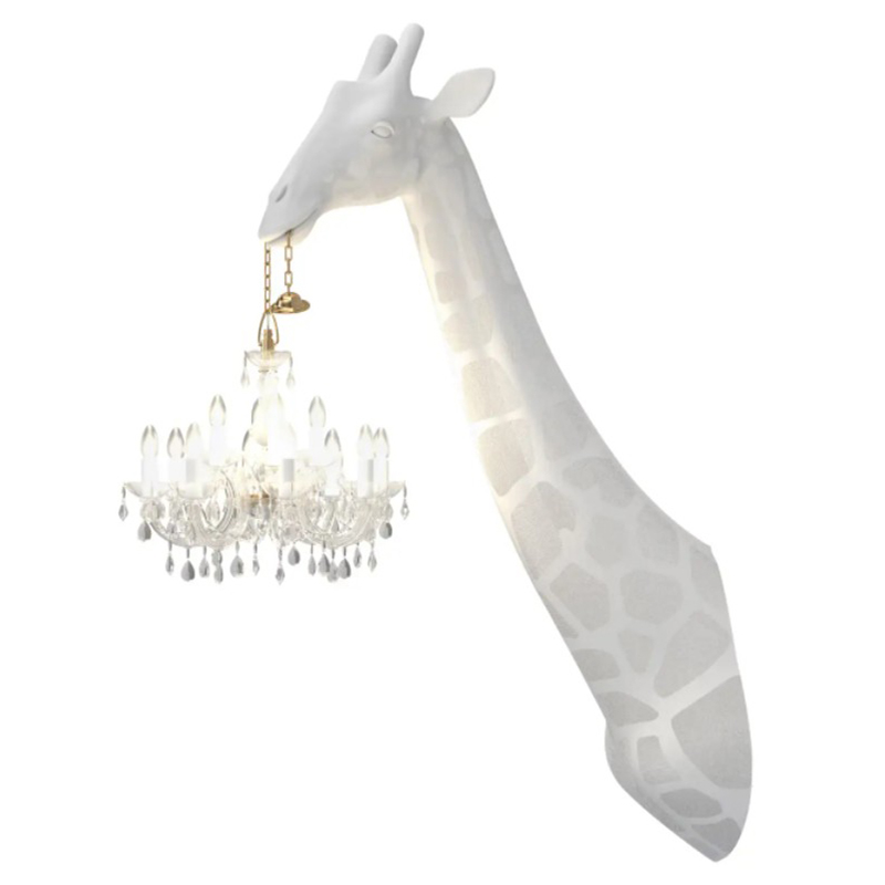 Бра белый жираф White Giraffe Wall Lamp Sconce Chandalier Белый в Воронеже | Loft Concept 