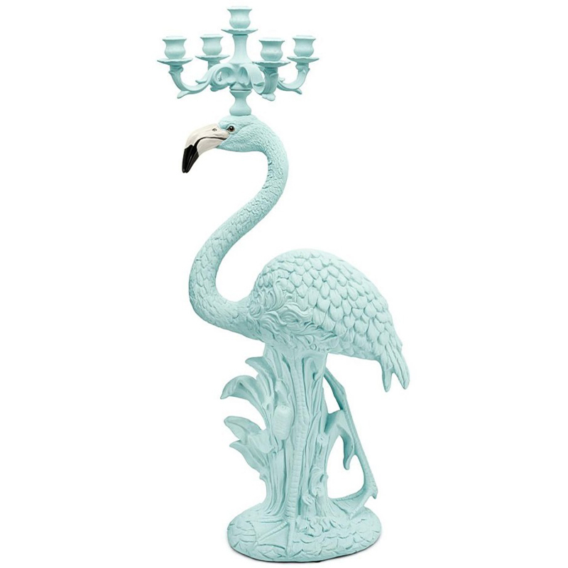 Подсвечник Candleholder Flamingo Bisc. Azure Matt Бирюзовый в Воронеже | Loft Concept 