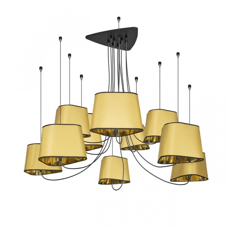 Люстра Designheure Lighting Gold 10 плафонов Золотой Черный в Воронеже | Loft Concept 