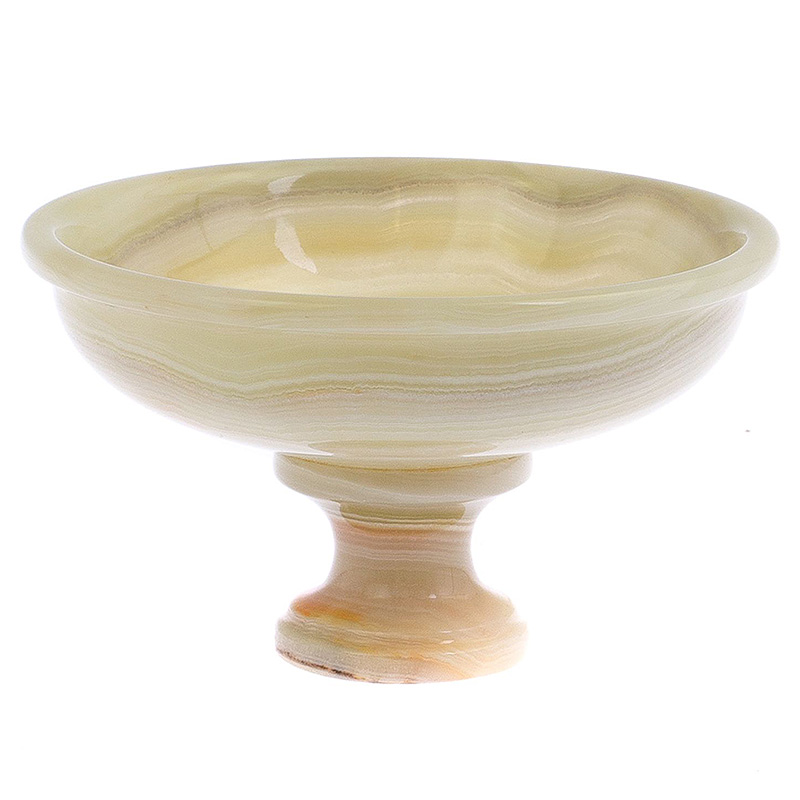Фруктовница из натурального камня Оникс Natural Stone Fruit Bowls Желтый Белый в Воронеже | Loft Concept 