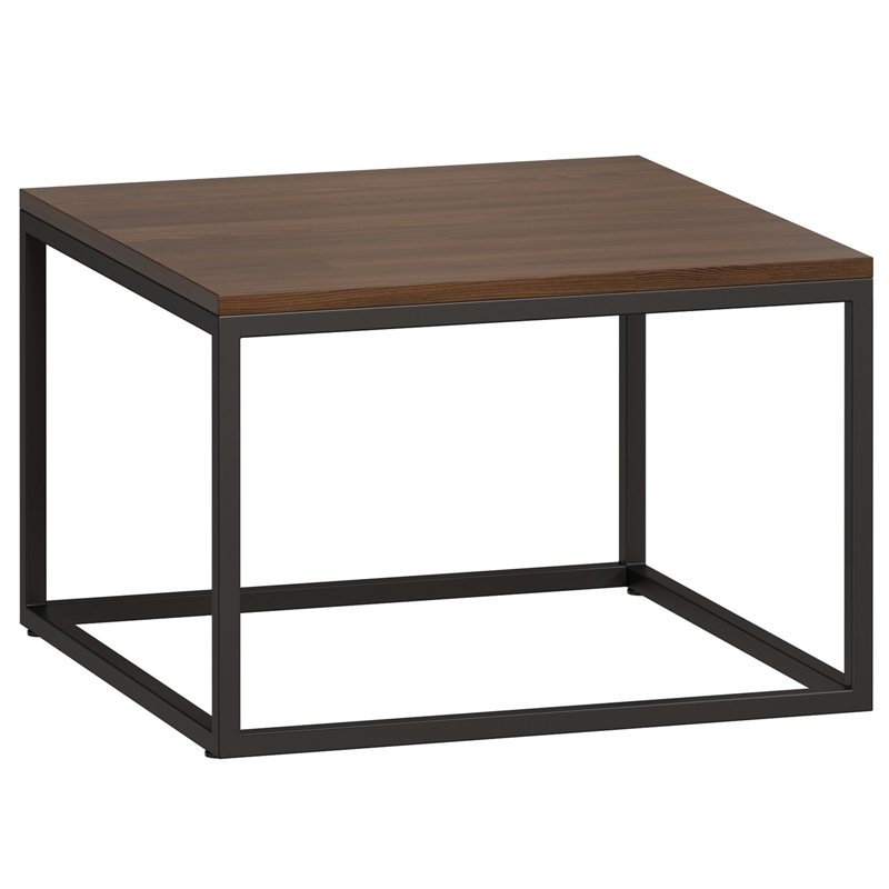 Кофейный стол Industrial Oak Philomel Coffee Table square Коричневый Черный в Воронеже | Loft Concept 