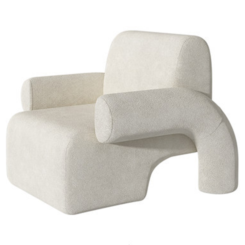 Кресло Odom White Boucle Armchair Белый в Воронеже | Loft Concept 