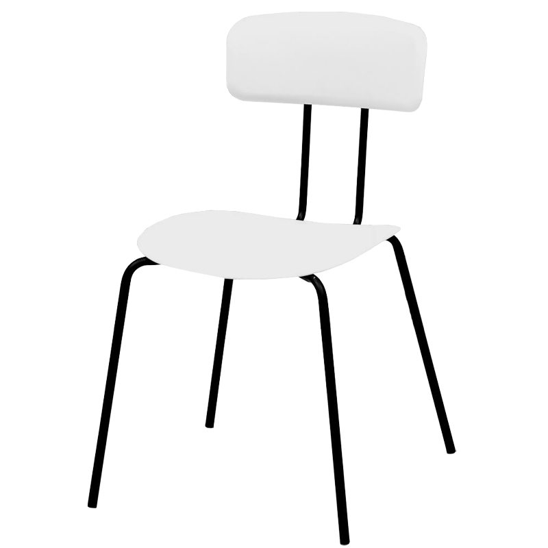 Стул Tyler Loft Stool White Белый Черный в Воронеже | Loft Concept 