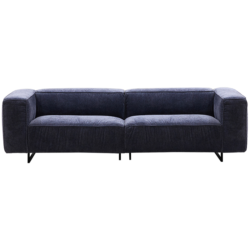 Диван Bastien Soft Dark Blue Sofa Темно-синий Черный в Воронеже | Loft Concept 