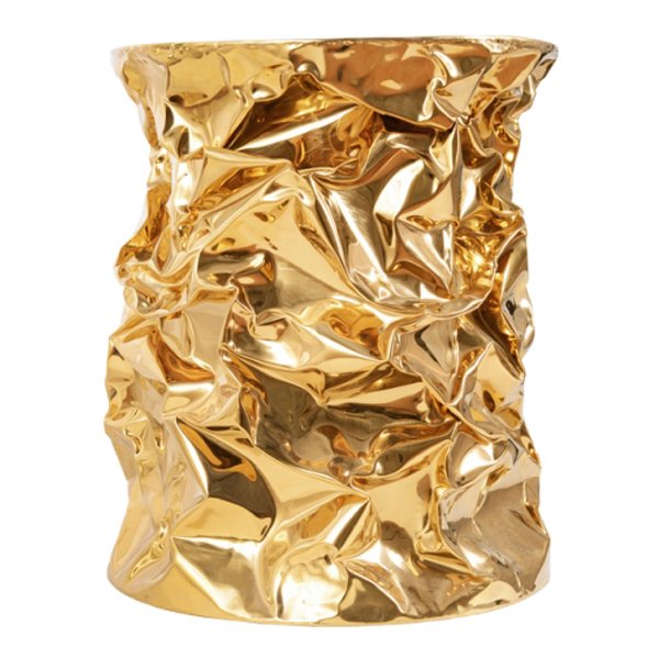 Приставной столик Stool Gold Crumpled Paper  в Воронеже | Loft Concept 