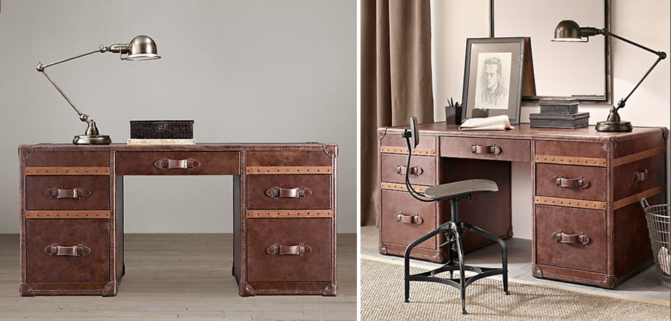 Рабочий Стол Натуральная Кожа RH Mayfair Steamer Trunk Рабочий Стол Натуральная Кожа RH Mayfair Steamer Trunk - Loft-Concept в Воронеже