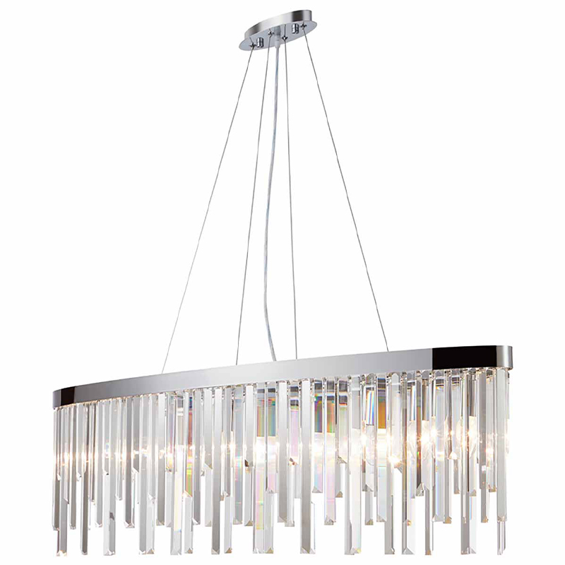 Люстра Bennett Oval Chandelier chrome Хром Прозрачный Люстра Bennett Oval Chandelier chrome Хром Прозрачный в Воронеже | Loft Concept