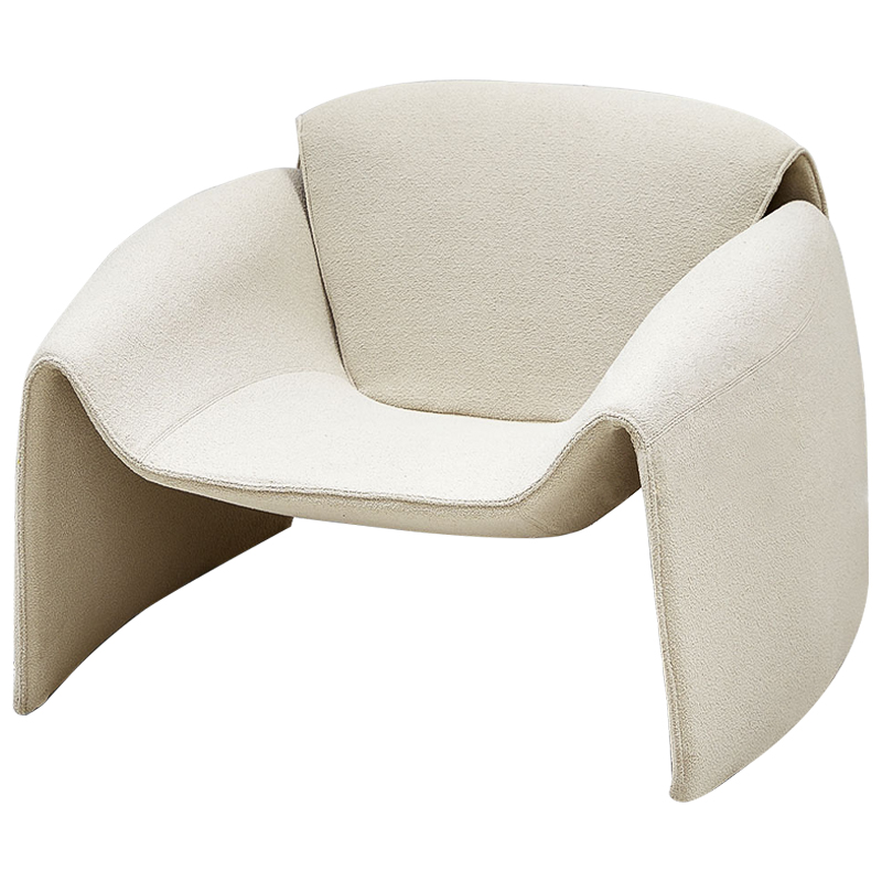 Кресло бежевое в стиле минимализм Chani Beige Armchair Бежевый в Воронеже | Loft Concept 