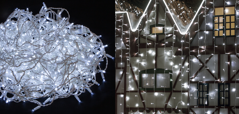 Гирлянда-Занавес с Белым светом - Loft-Concept в Воронеже