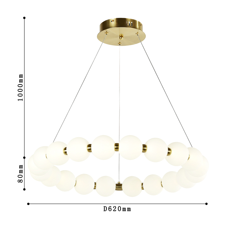 Люстра с плафоном из акриловых шаров PEARLS 62 см в Воронеже