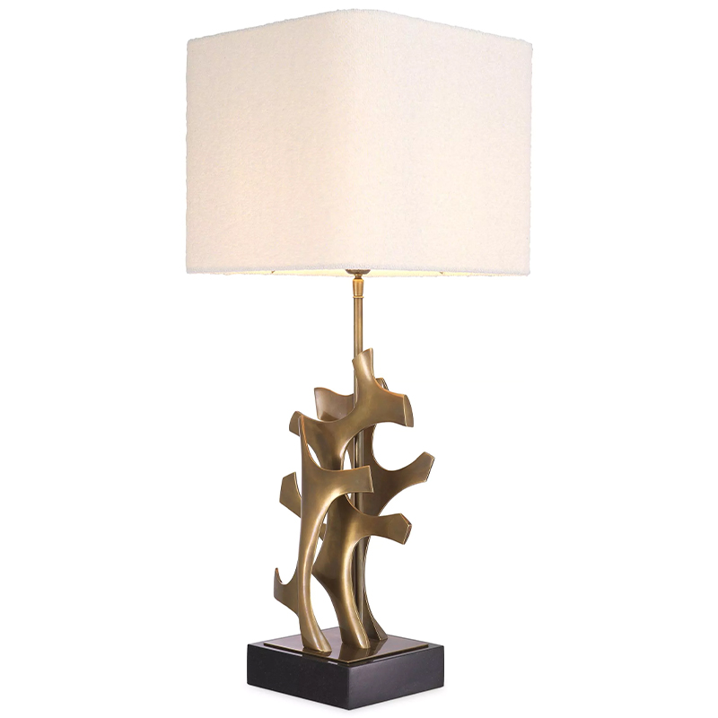 Настольная лампа Eichholtz Table Lamp Agape Brass Белый Латунь в Воронеже | Loft Concept 