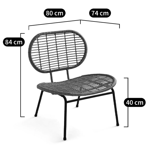 Садовое кресло из искусственного ротанга Mills Rattan Wicker Chair в Воронеже