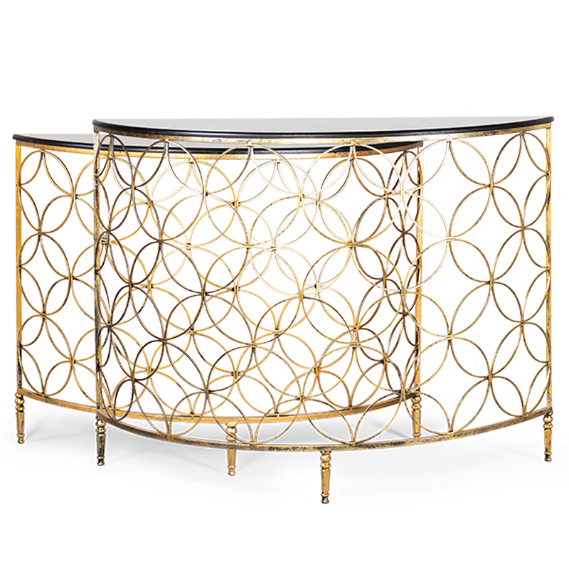 Комплект консолей Gold Lace Console Золотой в Воронеже | Loft Concept 