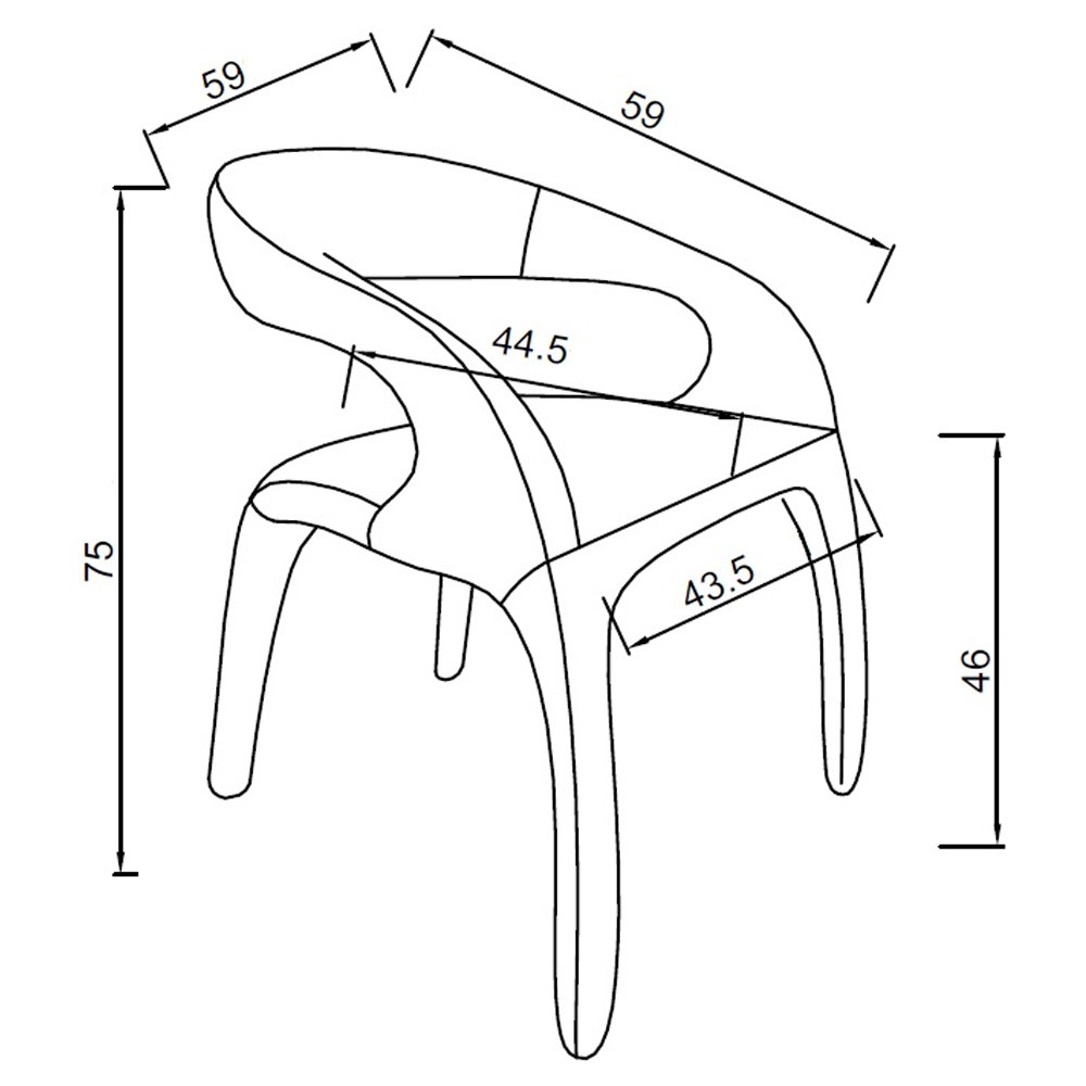 Стул обеденный бежевый из экокожи Unique Futuristic Chair в Воронеже