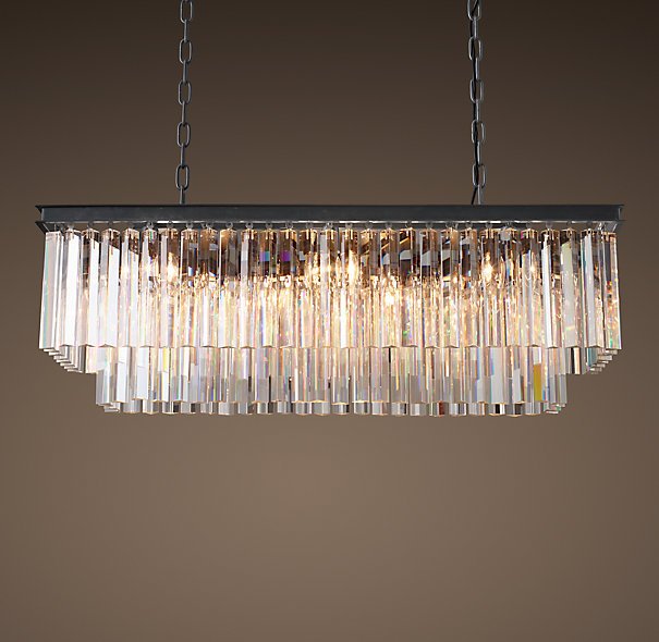 Люстра RH 1920s Odeon Clear Glass Fringe Black iron 90 Черный Люстра RH 1920s Odeon Clear Glass Fringe Black iron 90 Черный в Воронеже | Loft Concept